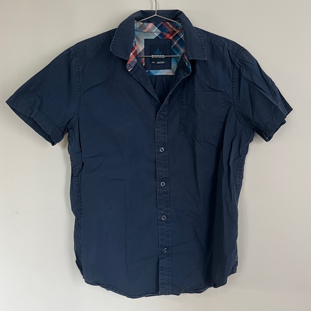 Prana Blue Button Down Shirt